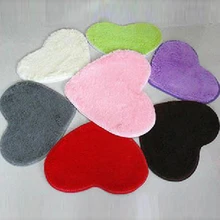 30*40 см Ковер милый в форме сердца шелковый ковер для спальни гостиной Чайный Столик Прикроватный ковер без волос