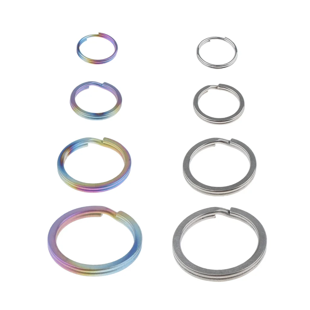 

Titanium Key Ring Pocket Tool Mini Split Keychain Circle Clip Round Keychain Carabiner