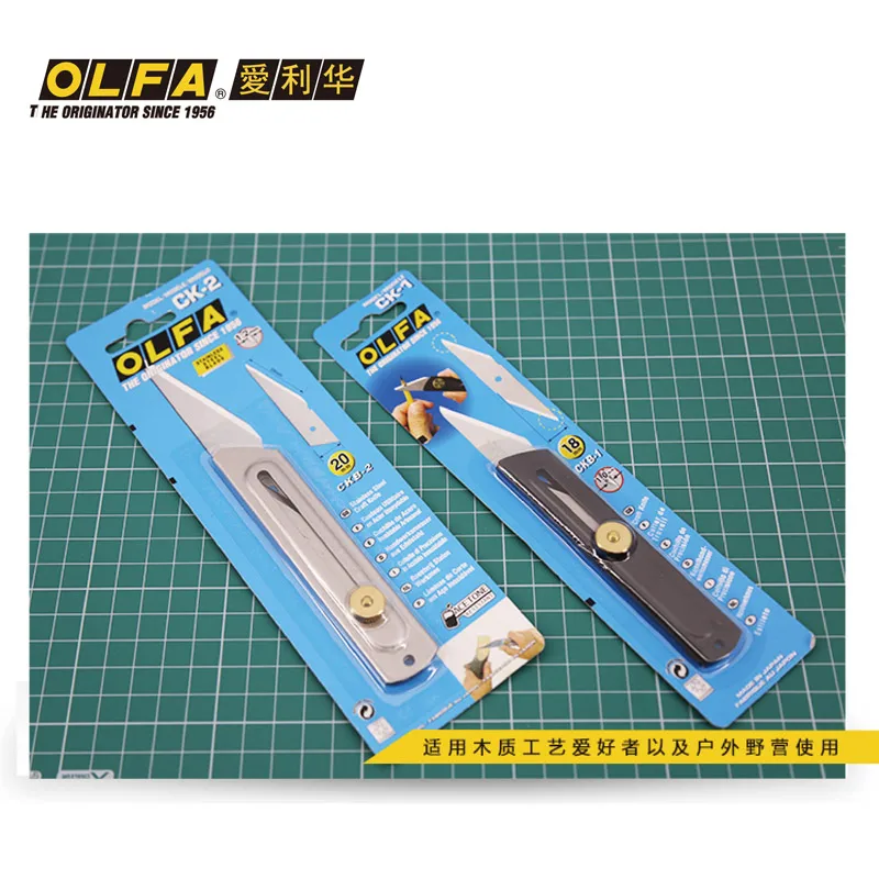 OLFA Craft Knife Ck-1 Stainless Steel Blade DIY Cutter 2 Spare Blades Set  for sale online