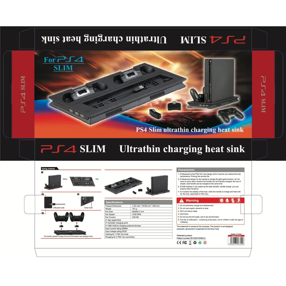 PS4 ТОНКАЯ вертикальная охлаждающая зарядная подставка P S4 Play станция 4 джойстик зарядная док-станция для sony Playstation 4 тонкие игры