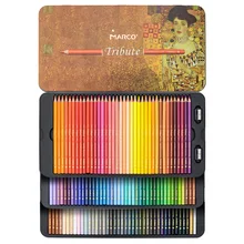 Marco – crayon de couleur à l'huile, pour artiste professionnel, pour dessin fin, boîte en fer blanc, fournitures d'art, 120