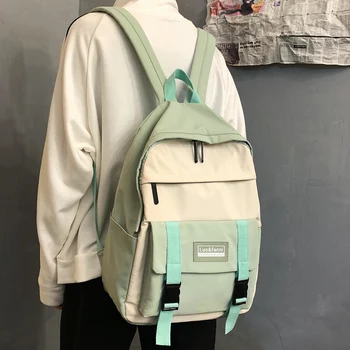 

LENLEI Student Female Cute Backpack Waterproof Nylon Women Fashion School Bags Harajuku Girl Kawaii Backpack Ladies Luxury Bag