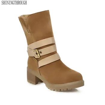 

Large Size 34-41 Womne 2020 New Ankle Not Lace-up Women Boots Fashion Personality Flanging Ladies Autumn Winter Party Shoes