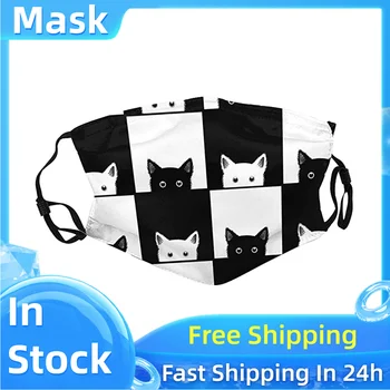 

mascarilla skin care face mask fashion bioaqua Face Black And White Cats On Chess Board Design Sports Men Women mondkapjes