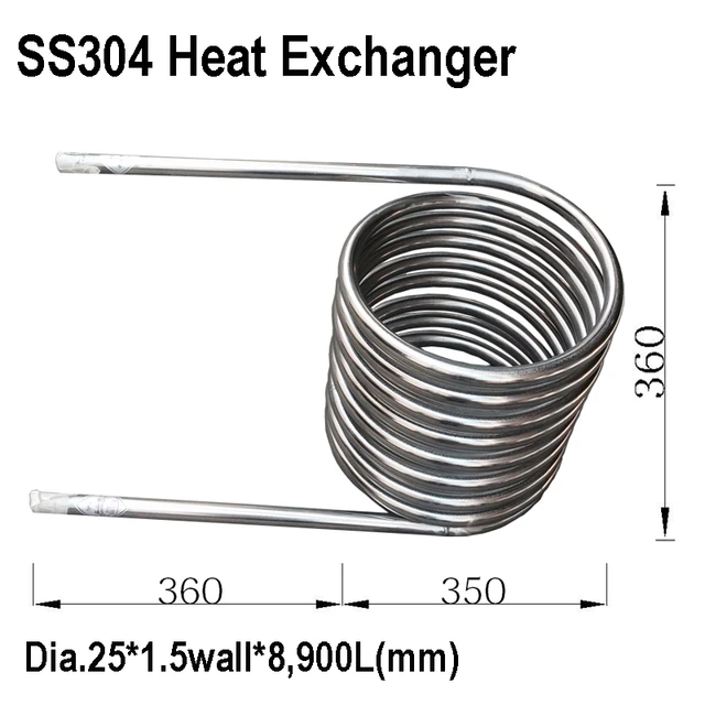 SS304 Stainless Steel Coil Heat Exchanger Hot Water Coil for DIY Dutch Tub,  Wood Fried Hot Tub Heater Coils - AliExpress