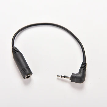 

2.5mm Right Angle Male Plug To 3.5mm Female Jack Stereo AUX Audio TRS Socket DC Power Adapter Converter Cable 15.5cm Length 1pc