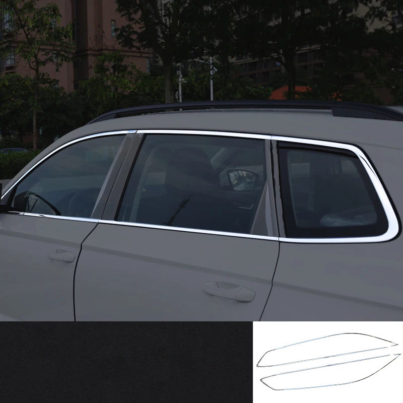 Lsrtw2017 для Skoda Karoq окна автомобиля Хром Ближний пост планки интерьер Молдинги аксессуары - Название цвета: 12 pcs