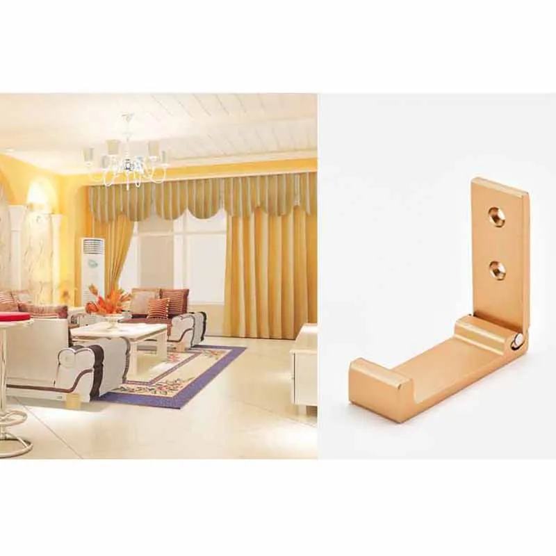 Folding Door Wall Hook Coat Clothes Hanger Home Bathroom Bedroom Aluminum Alloy