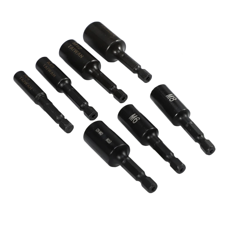 7 шт./компл. Метчик гнездо адаптера 1/4 дюймовые шестигранные квадратный драйвер резьбы крана адаптер для M4 M5 M6 M8 M10 M12 M14 Метчик