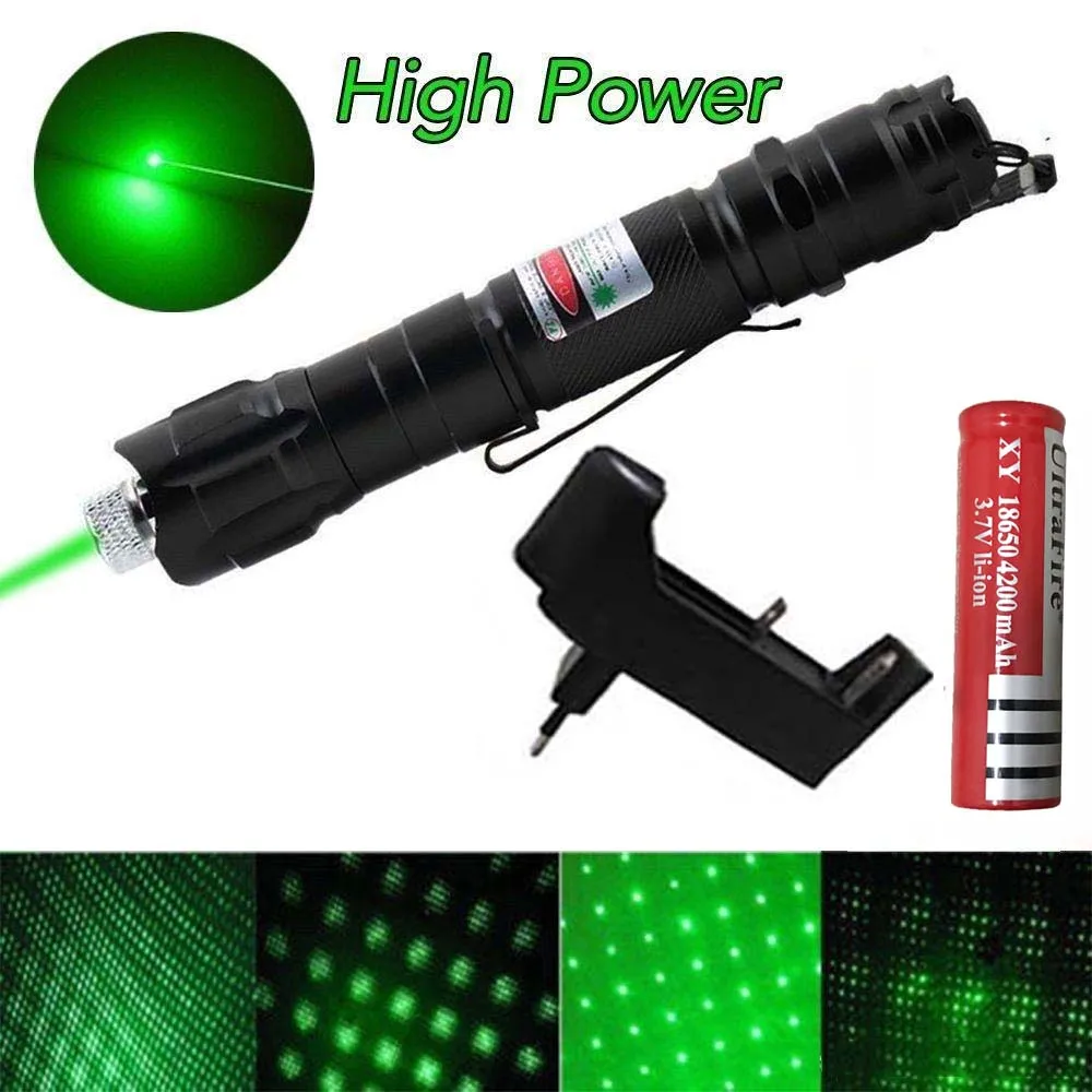 

High powerful Green laser pointer 5mw lasers pen Hunting Rifle Scope Adjustable 2 in 1 lazer 500-1000 meters Laser range