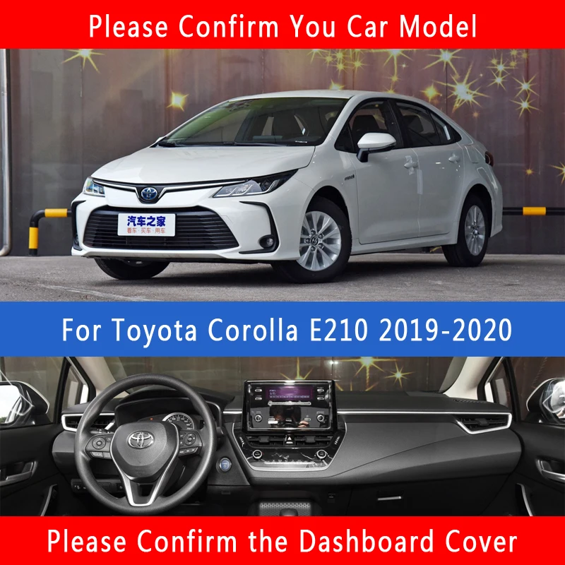  PNSL Car Dashboard Cover Dash Mat Dash Pad Carpet For Toyota Corolla E210 2019- 2020 Sun protection