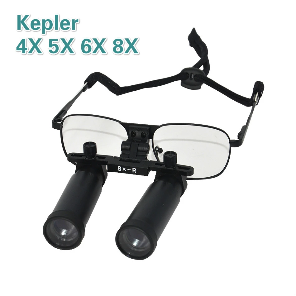 Lupa Dental médica de alta potencia 4X 5X 6X 8X, Binocular quirúrgico ENT  Kepler, lupa óptica, gafas de aumento para microcirugía