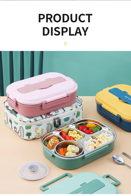 20pcs with Dressing Cup Lunch Box Kit 4 Compartment Lunch Containers Travel  Home – the best products in the Joom Geek online store