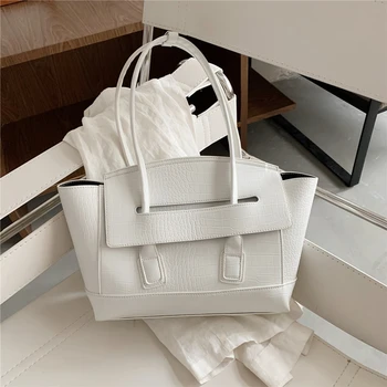 

Burminsa Unique Design Trapeze Top Handle Bags For Women Ladies Stone Pattern Shoulder Bags High Quality Large Capacity Tote Bag