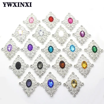 

Exquisite and gorgeous 10 pcs crystal flower alloy jewelry accessories craft diamond-set shiny diamond decoration DIY parts