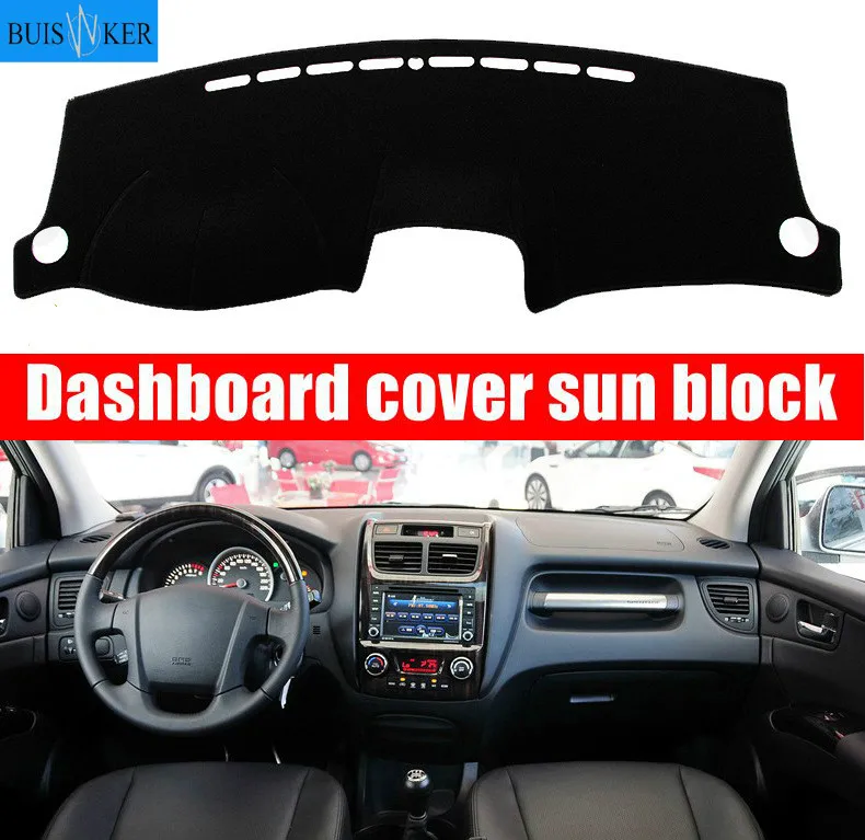 

Car Dashboard Mat Cover Pad Sun Shade Instrument Protect Cover Carpet Accessories For Kia Sportage 2005 2006 2007 2008 2009 2010