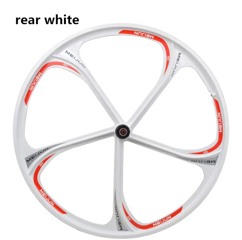 rear single white 26 дюймов MTB горный велосипед герметичный подшипник встроенное колесо Набор дисковых тормозных колеса из магниевого сплава кассетные колеса - Цвет: rear single white