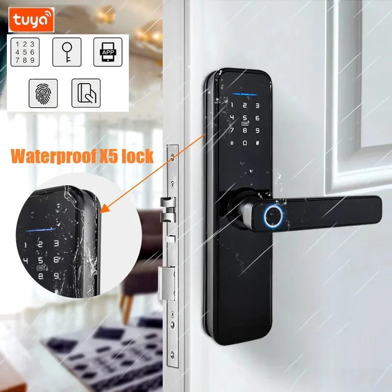 Stainless Steel Waterproof Cerradura Inteligente WiFi APP Fingerprint Door  Handle Digital Ttlock Tuya Smart Lock for Front Door - China Smart Lock,  Smart Door Lock