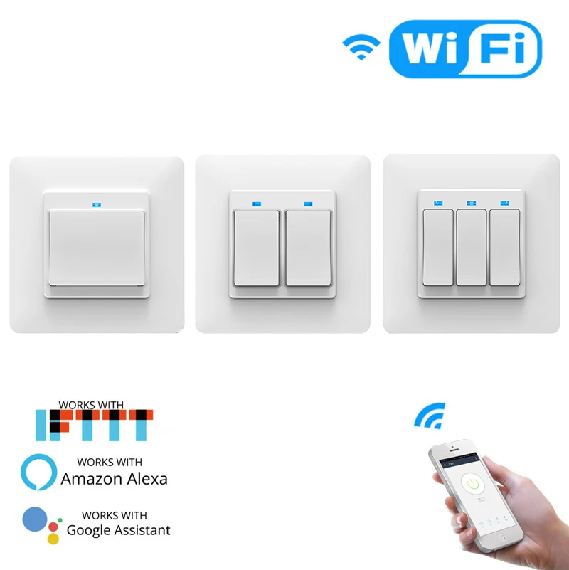 Skup Inteligentny zegarek wi fi lampa domowa przełącznik przycisk Smart Life pilot aplikacji działa z Alexa Google Home do sterowania głosem