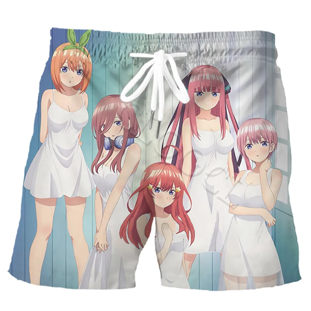 CLOOCL Men Shorts Anime Quintuplets Quintessential 3D Print Sports Shorts Fashion Casual Summer Beach Shorts Drop Shipping 3