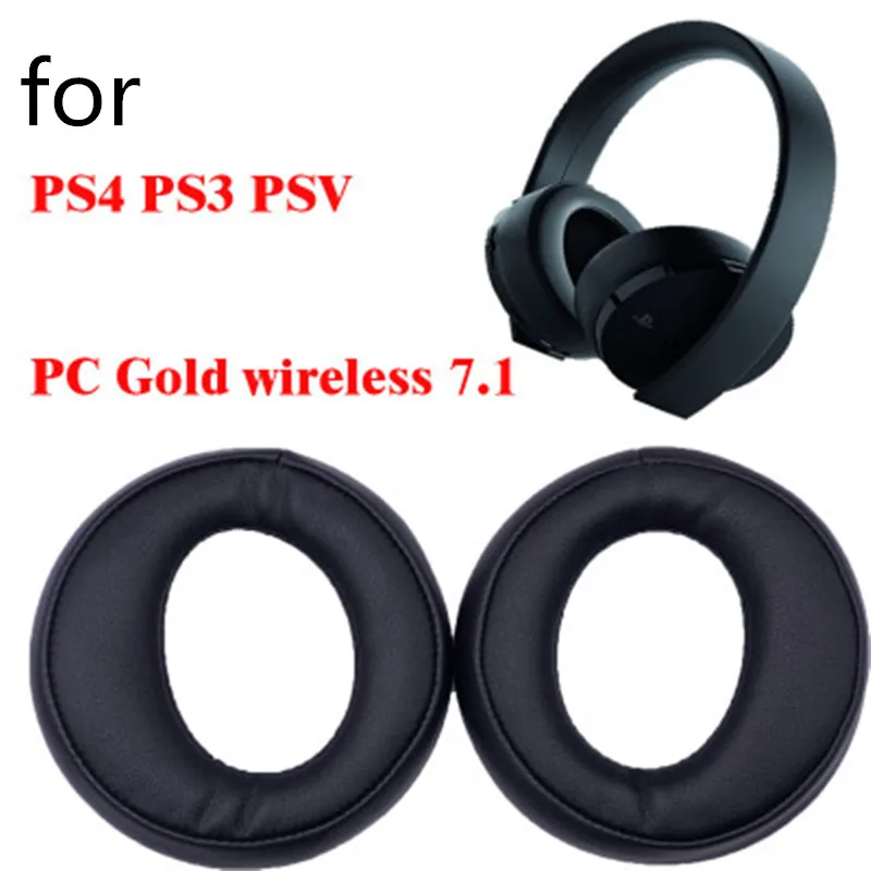 

Сменные мягкие амбушюры из пены с эффектом памяти для PS4, PS3, PSV, ПК, золотые беспроводные наушники 7,1, подходят ко многим наушникам 23 августа, 7