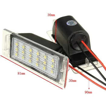 

New 1Pair Error Free Car 18 SMD LED License Plate Light Number Plate Lamp For Chevy/Camaro/Cruze