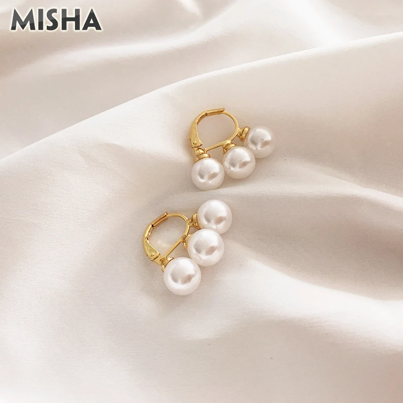 MISHA, новинка, серьги для женщин, натуральный жемчуг, серьги-кольца, лаконичные ювелирные изделия, серьги для девушек, подарки для девушек