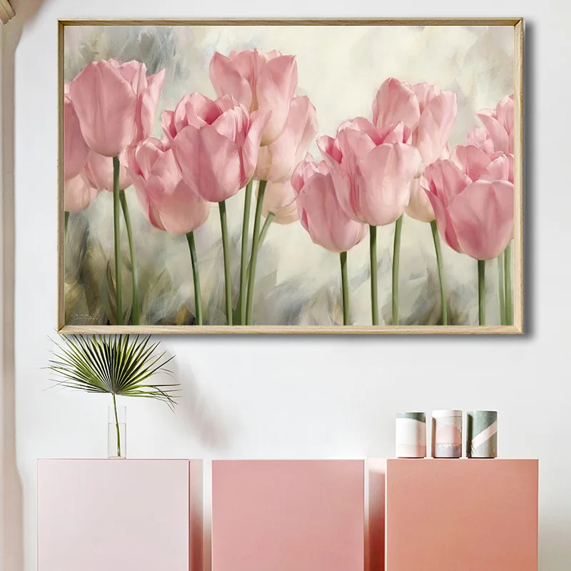 Large Printable Photo Digital Download Flower Wall Art Pink Tulip Photography Wall Art Print