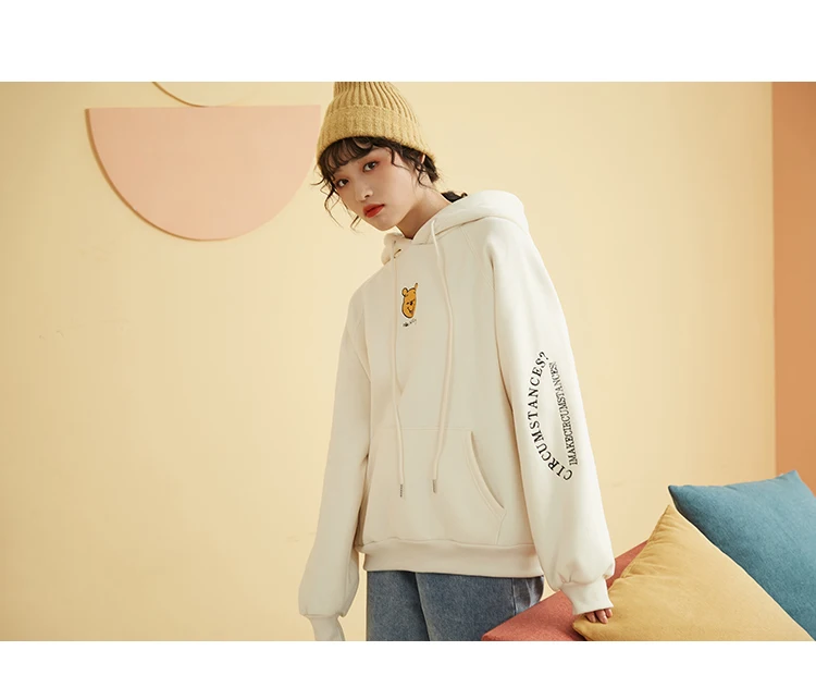 fluffy hoodies womens cute cartoon graphic print christmas clothes hood sweatshirt friends gift girl printed harajuku streetwear