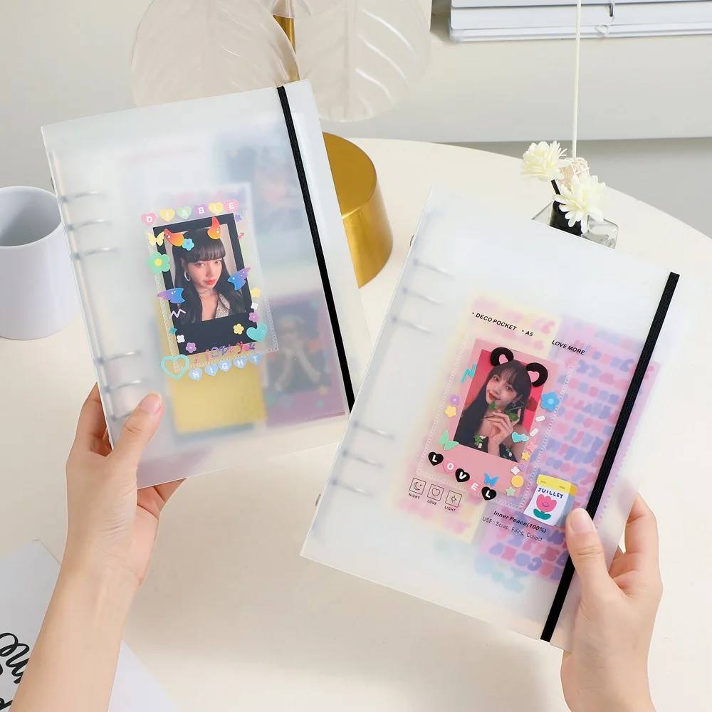 Ins Cute Binder A5 Storage Collect Book & Photo Organizer Journal Diary Agenda Planner Bullet Cover School Stationery Supplies |