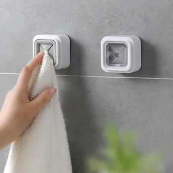 

1PCS Towel Holder Sucker Wall Window Bathroom Tool Convenient Kitchen Storage Hooks Washing Cloth Hanger Rack