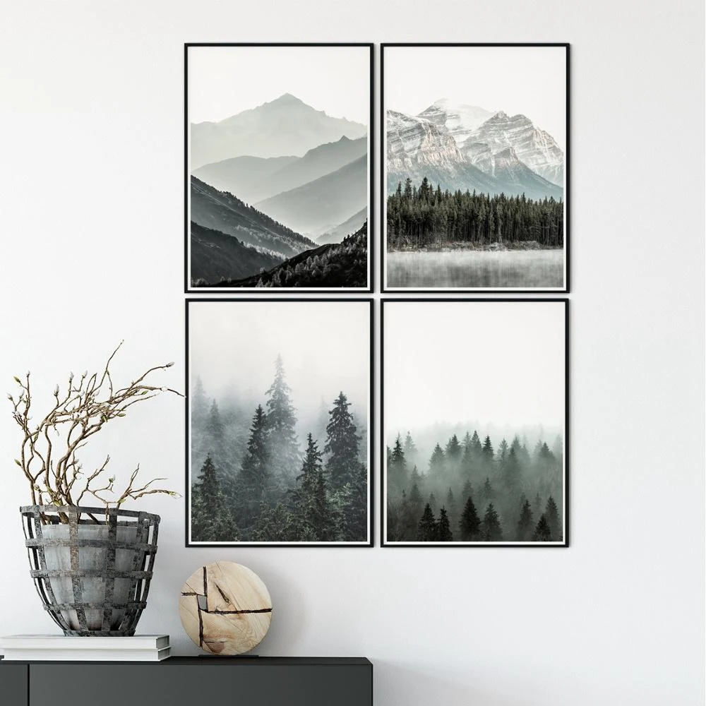 Canvas Painting Forest Wall Picture Art Print Posters Landscape Home Decor 