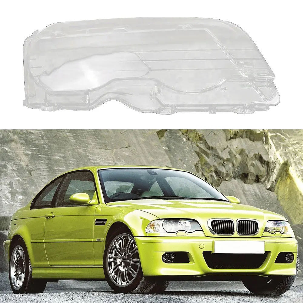 Pair Headlight Lens Clear Set For BMW E46 2DR 1999-2003 M3 01-06 Left /& Right