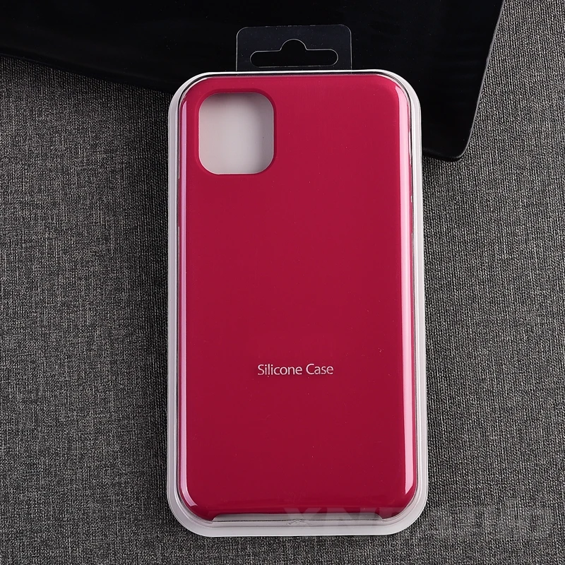 Роскошный официальный логотип силиконовый чехол для телефона для iPhone 11 Pro Max чехол для 7 8 6 6s Plus X XS XR XS MAX чехол Funda - Цвет: Rose Red