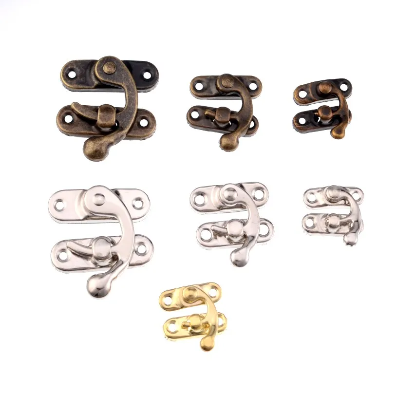 Free Shipping 5sets Metal Hook Box Latches Clasp Box Lock Purse Lock