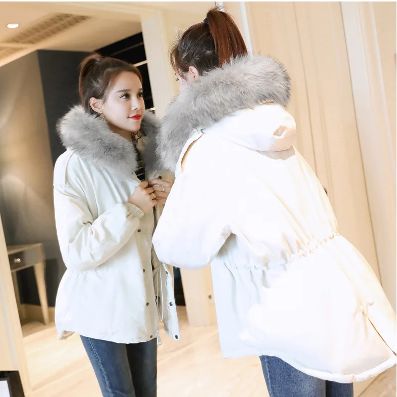 new women's long sections Nagymaros collar women thick coat 930