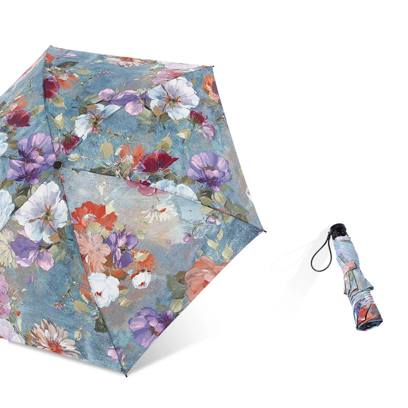 [ продукт] Райский зонтик солнцезащитный Зонт с принтом Ретро богиня светильник ультра-портативный с дождем подарок девушке - Цвет: 3