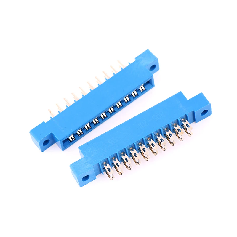 1PC New Card Edge Connector Double Row 2x10 20 Pin 3.96mm Pitch Slot Solder Socket Hot