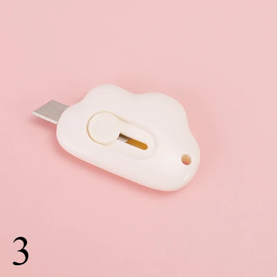 3 Милый пластиковый художественный нож Kawaii, креативный мини нож, коробка, резак для детей, подарок, офисные школьные принадлежности, студенческие канцелярские принадлежности - Цвет: 3