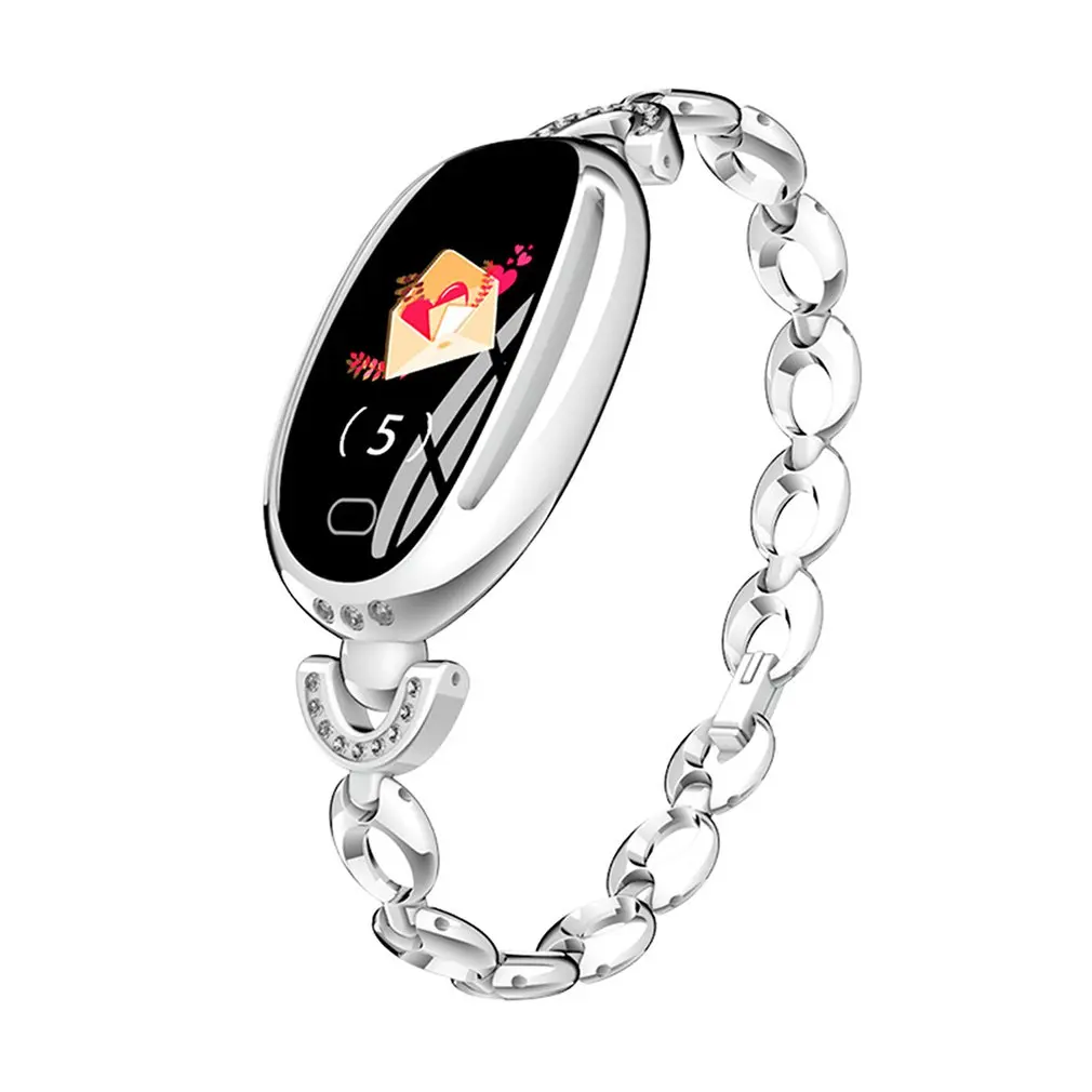 2019 Stylish E68 Women Blood Pressure Heart Rate Monitor Sport Bluetooth Smart watch Bracelet for Standard exercises functions
