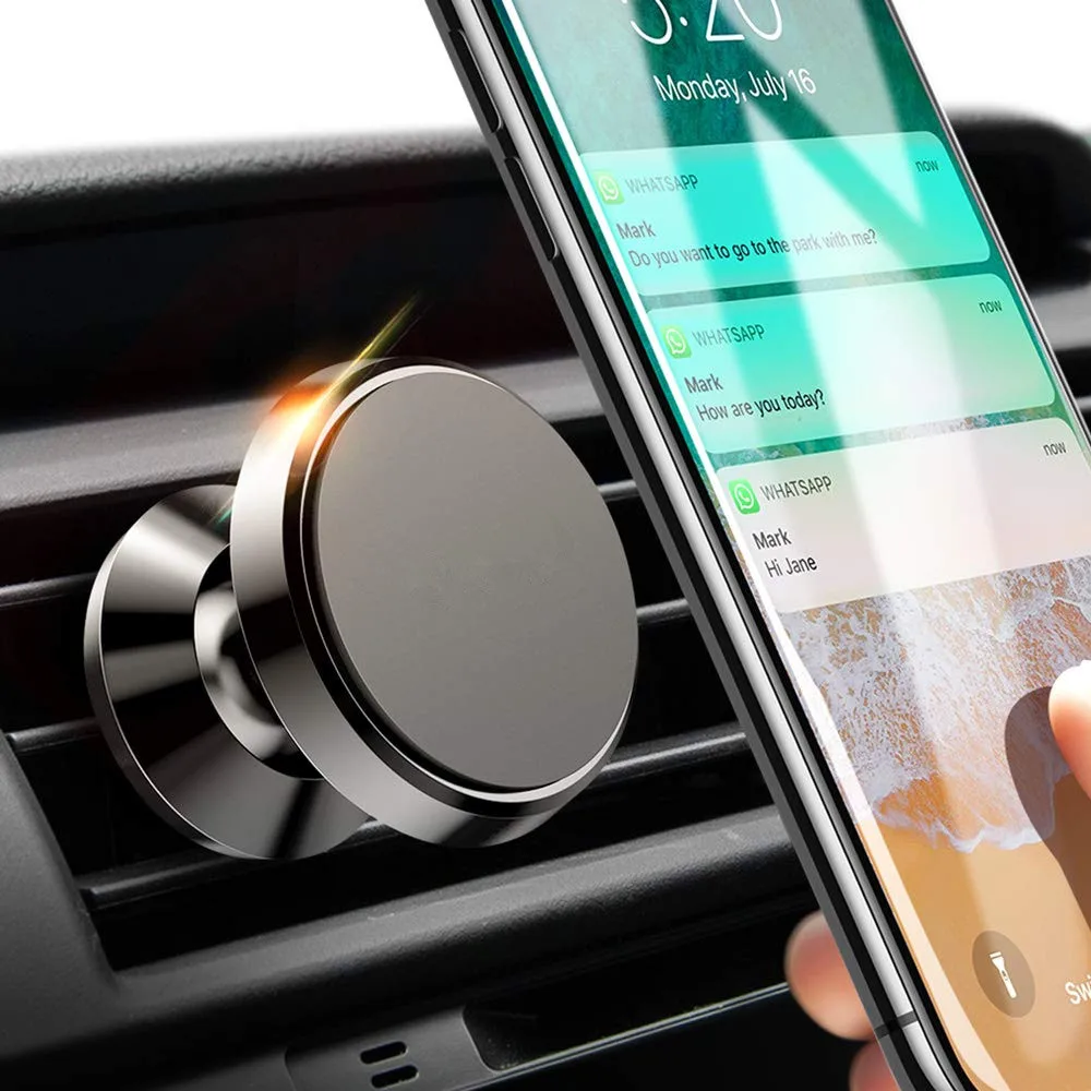 Магнитный автомобильный держатель для телефона iPhone samsung 360 Air Mount Магнитная подставка для мобильного телефона в автомобиле gps держатели крепление