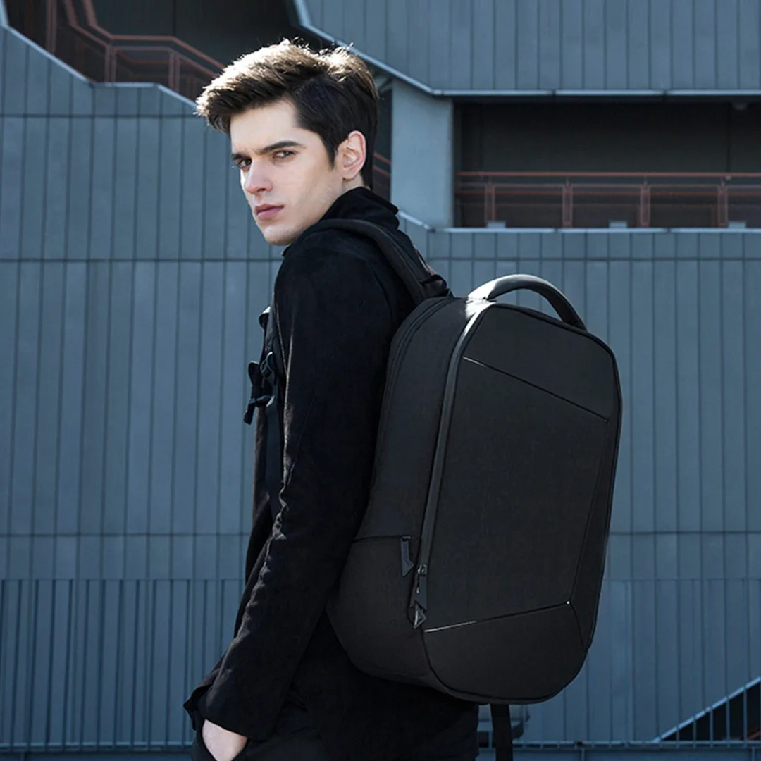 Geek черные мужские рюкзаки 15,6 дюймов Сумка для ноутбука 4 уровня Водонепроницаемый молодежный рюкзак большой емкости дорожная сумка mochilas