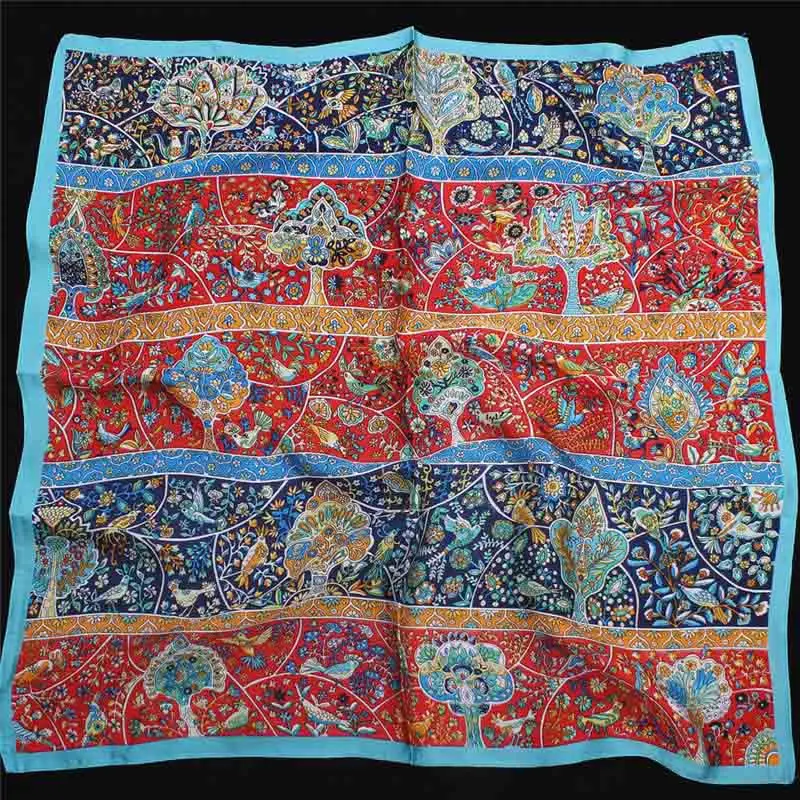 Бренд Yilian Ван Гог Картина маслом модный Шелковый шарф модная повязка на голову шейный платок бандана высокое качество - Цвет: 7