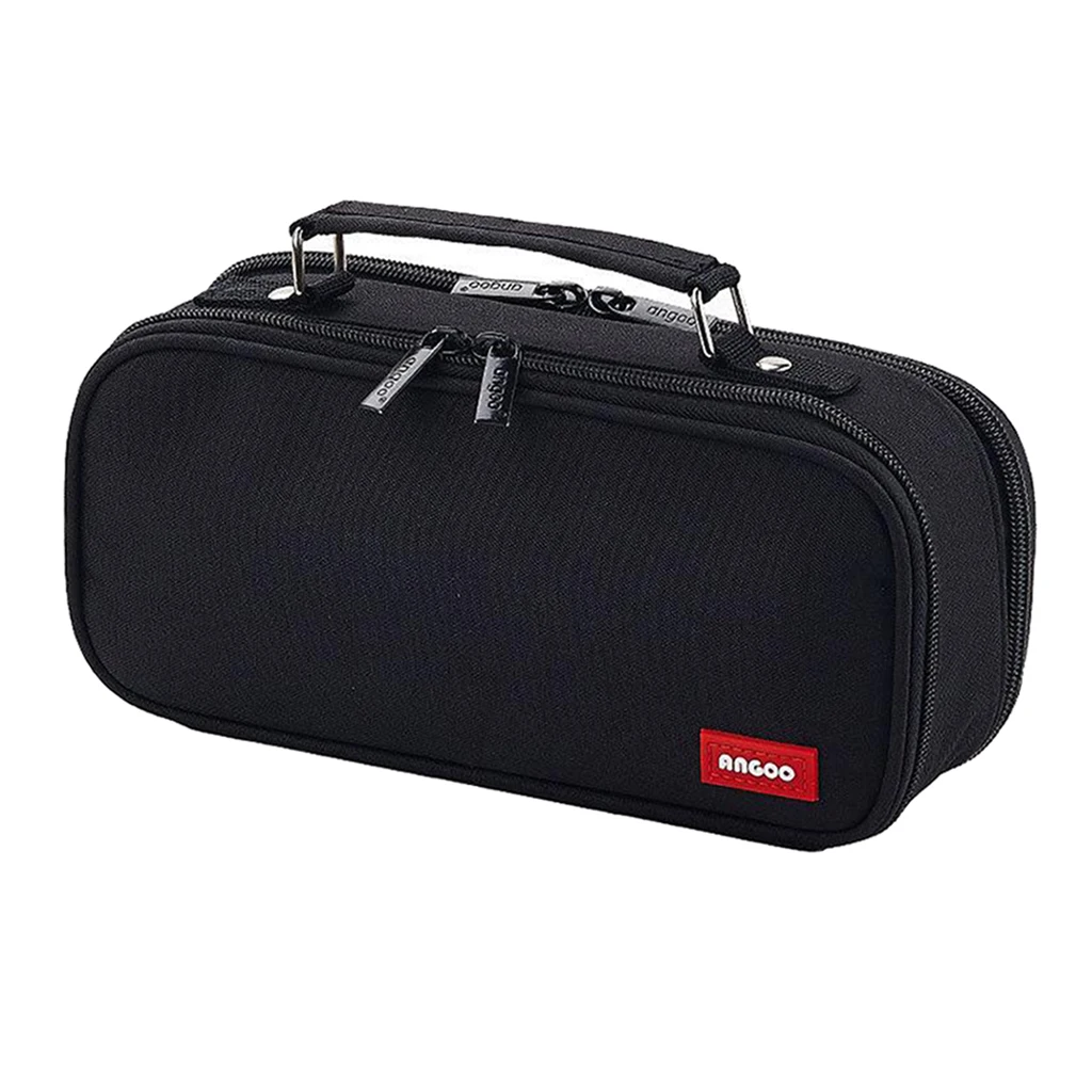 Large Pencil Case Double Zipper Pencil Case Pouch Organizer with Mesh Pocket