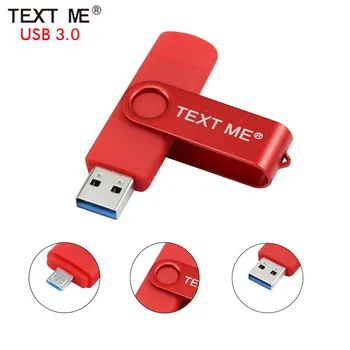 

TEXT ME OTG Usb3.0 Flash Drive 64gb Memory Stick 8gb 4gb For Phone Pendrive 16gb U Disk OTG Pen Drive 32gb LOGO USB3 .0
