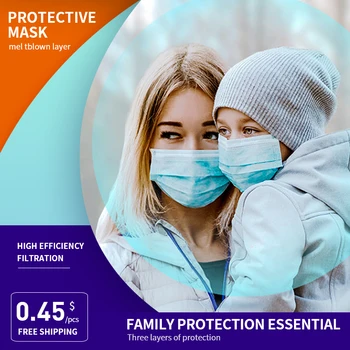 

Adults Mouth Face Masks 100/150 PCS 3 Ply Protection Face Mask Mouth Masks Hygiene Mask Maske maschera Face Masks