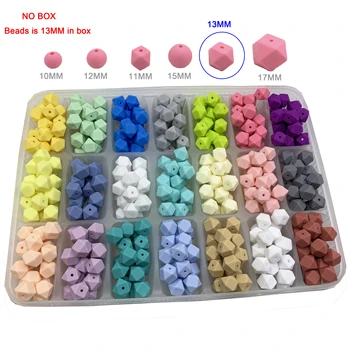 

Mrs.ChewedBeads. Mini Hexagon Food Grade Silicone Bead 13mm Baby Teether Baby Teething Toy BPA Free Nursing Silicone Teethers