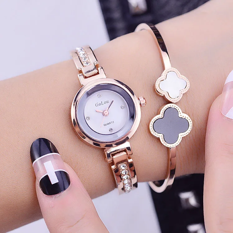 

Hot Sales Source Supply of Goods with Crystal Small Cute WOMEN'S Bracelet Watch Ladies' Casual Collocation Dress Watch