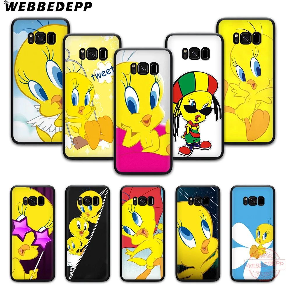 WEBBEDEPP морском стиле с надписью Tweety жёлтая птица мягкий чехол для телефона