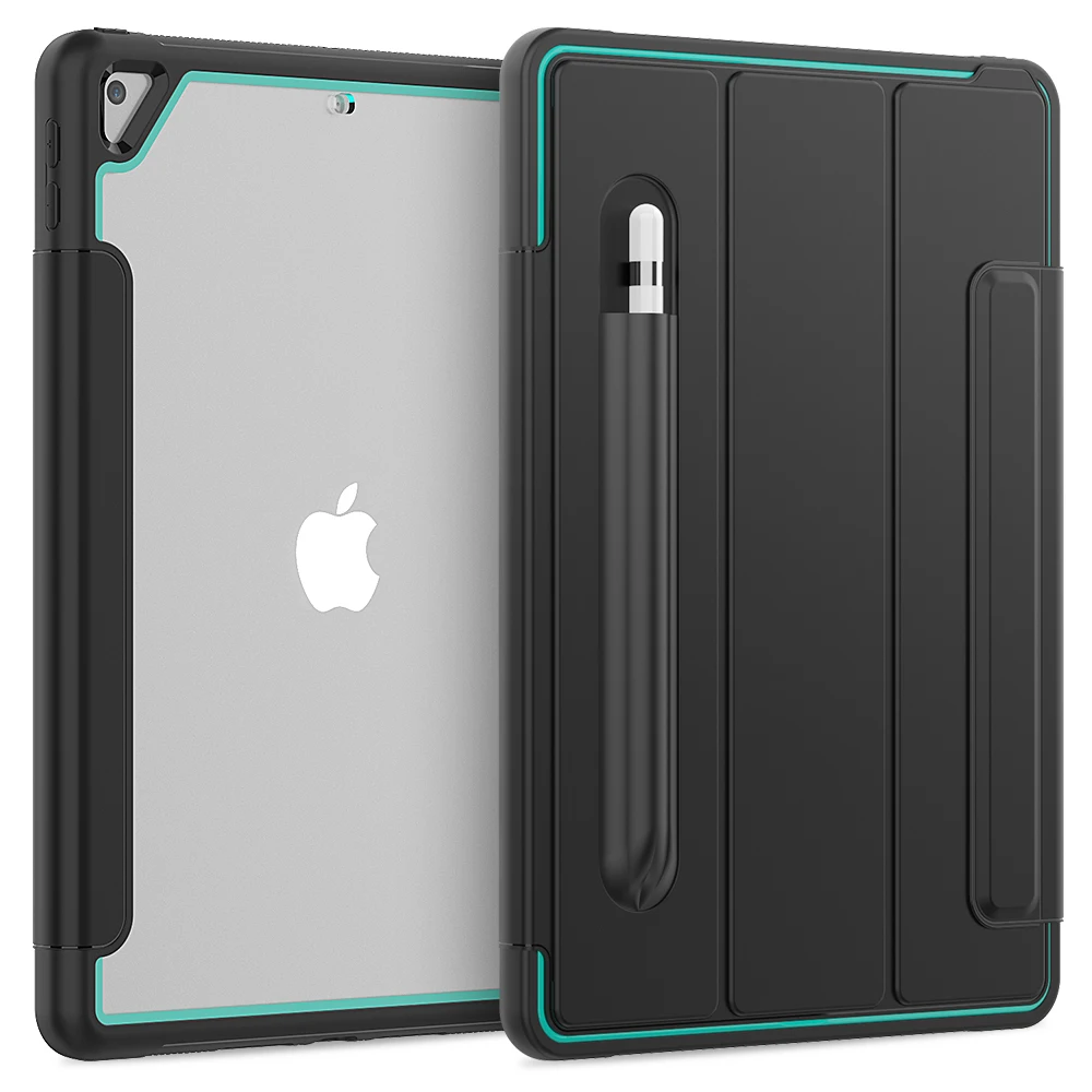 Light Blue Black Smart Case For iPad 10 2 inch 2019 7th Gen 8th Generation Auto Sleep Wake Stand